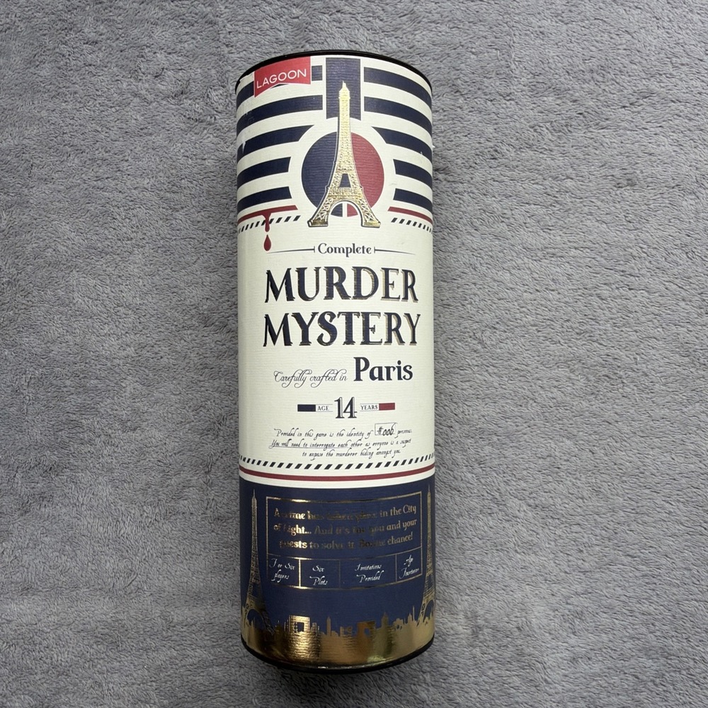 Murder Mystery in Paris Game Kit The Lagoon Group Detective Party New Open Box